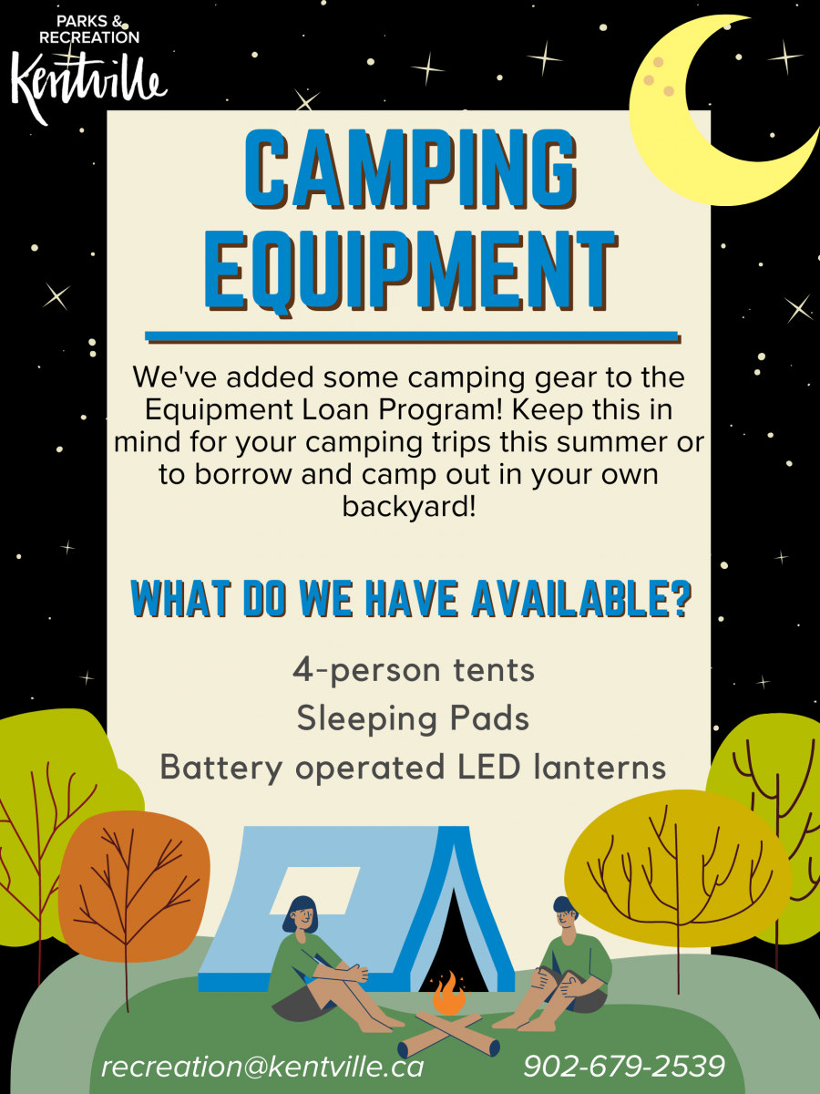 Camping gear has been added to the Equipment Loan Program