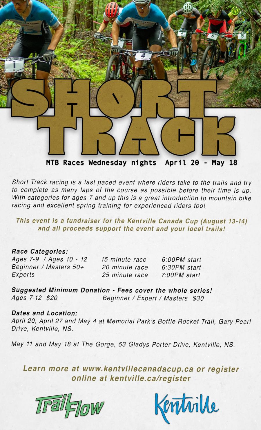 Short track race series poster providing information regarding upcoming race series. Please call 902-679-2539 for more information. 