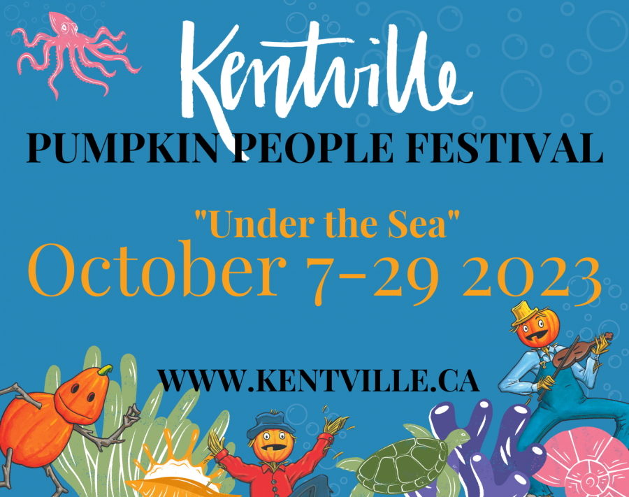 Kentville Pumpkin People Festival Poster advertises the dates for 2023 which are October seventh to october twenty ninth